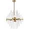 Sienna 23" Crystal Rod Pendant In Gold