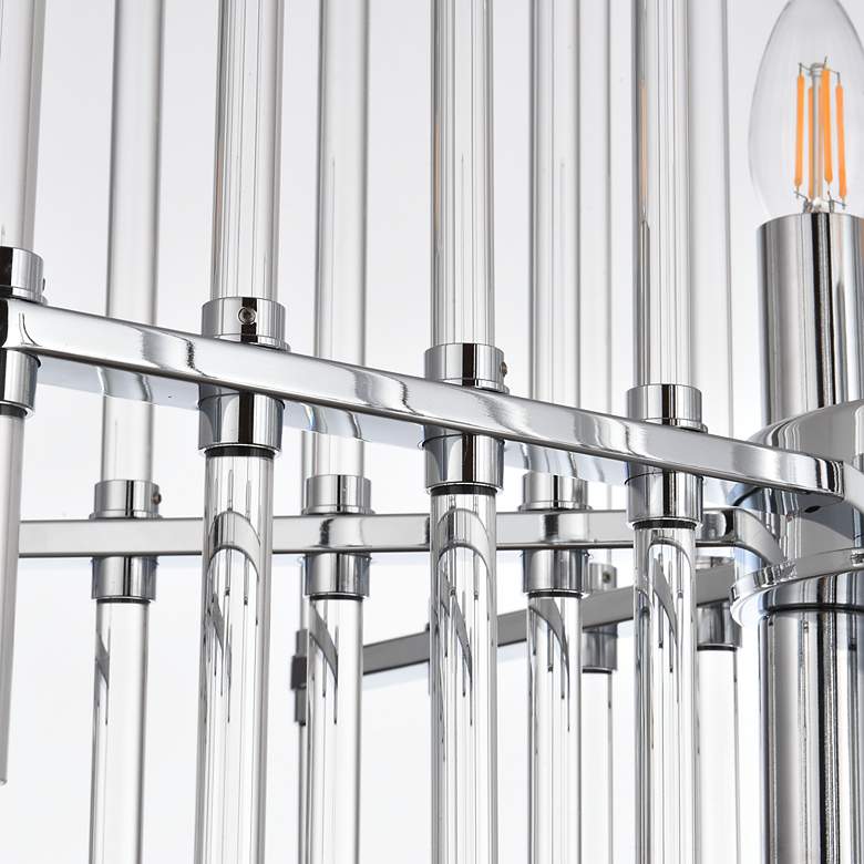 Image 6 Sienna 23" Wide Chrome and Clear Glass 6-Light Pendant more views