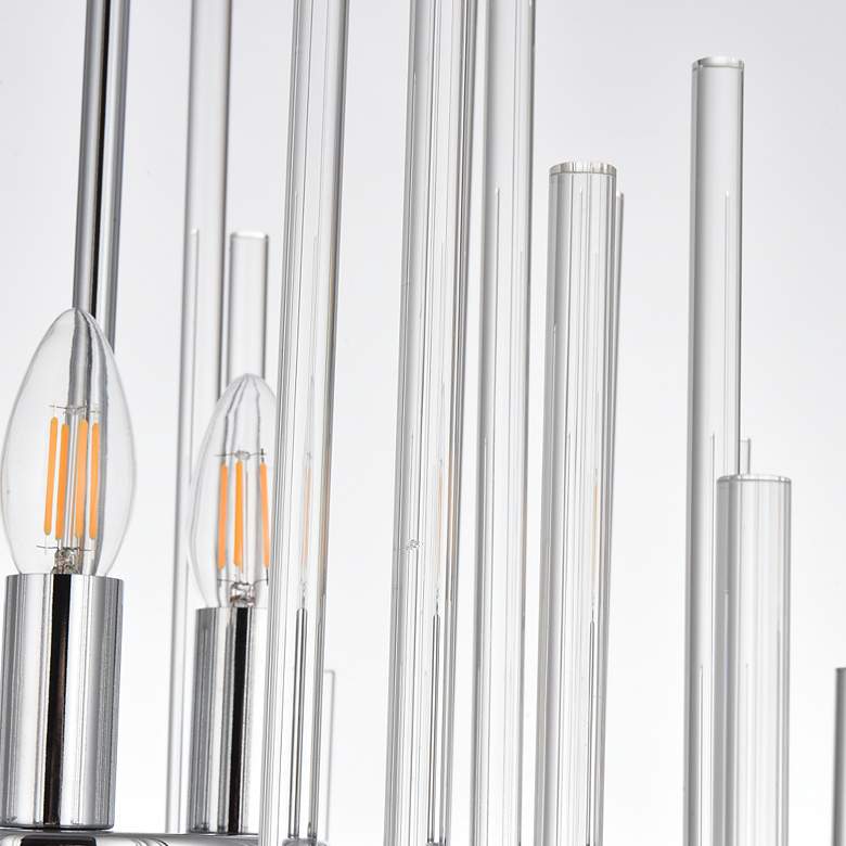 Image 7 Sienna 23" Wide Chrome and Clear Glass 6-Light Pendant more views