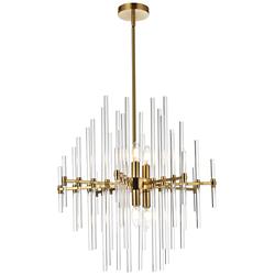Sienna 23" Wide Gold and Clear Glass 6-Light Pendant