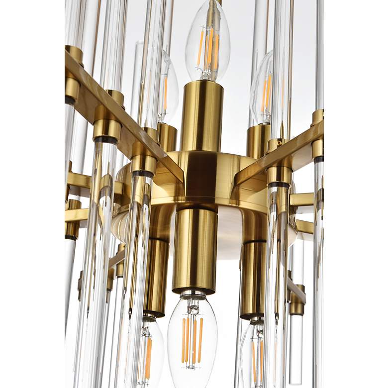 Image 5 Sienna 23" Wide Gold and Clear Glass 6-Light Pendant more views