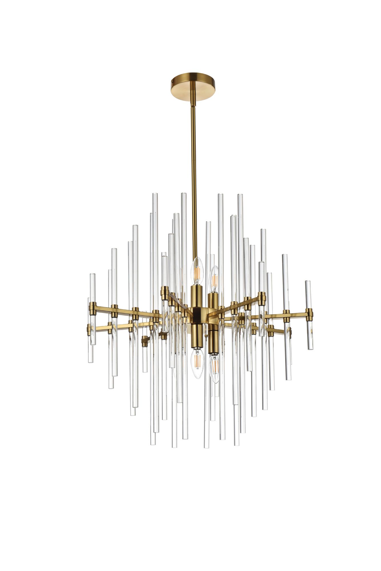 Sienna 23" Wide Gold and Clear Glass 6-Light Pendant
