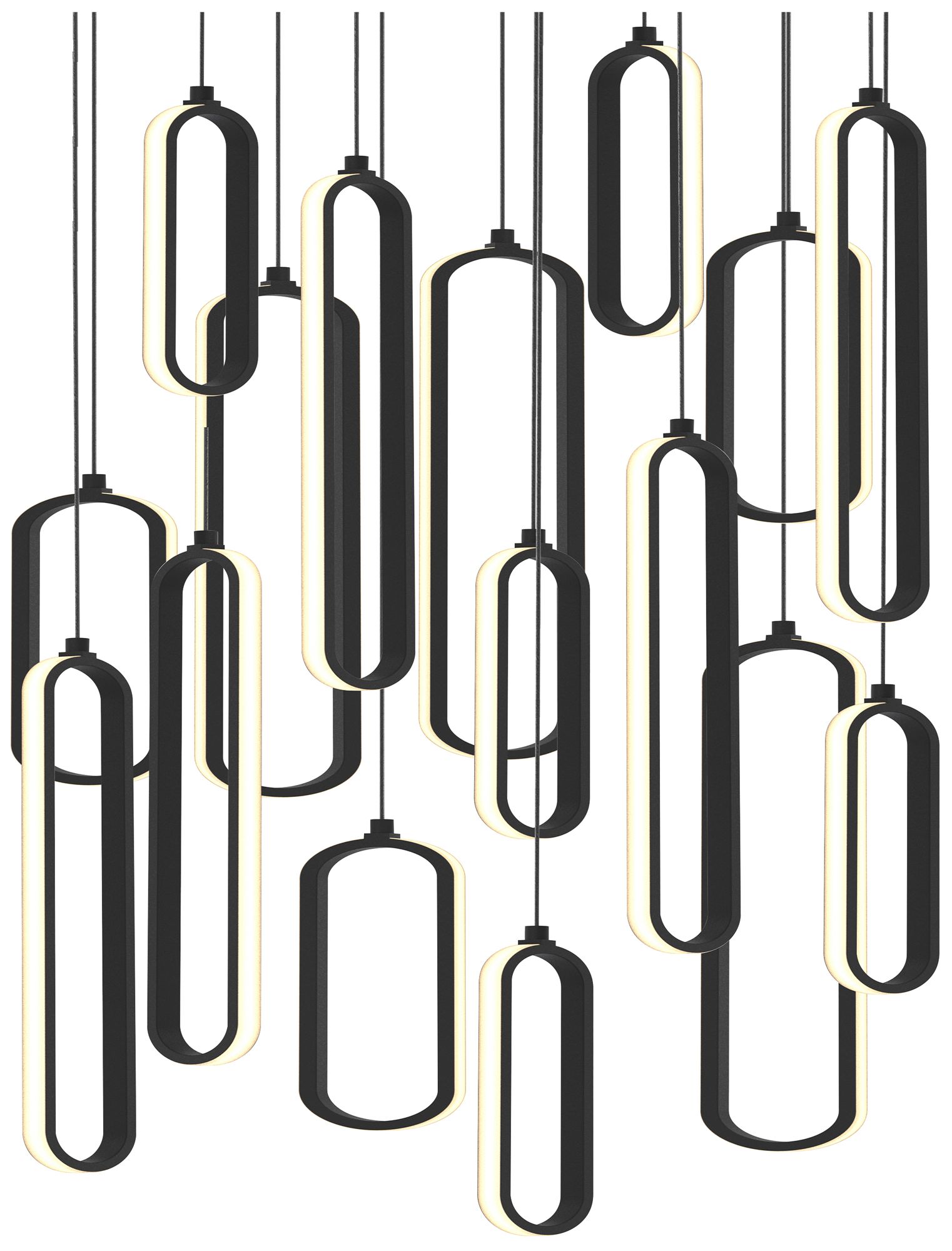 Sienna 24.00" Wide Black Finish LED Pendant w/ Black Shade