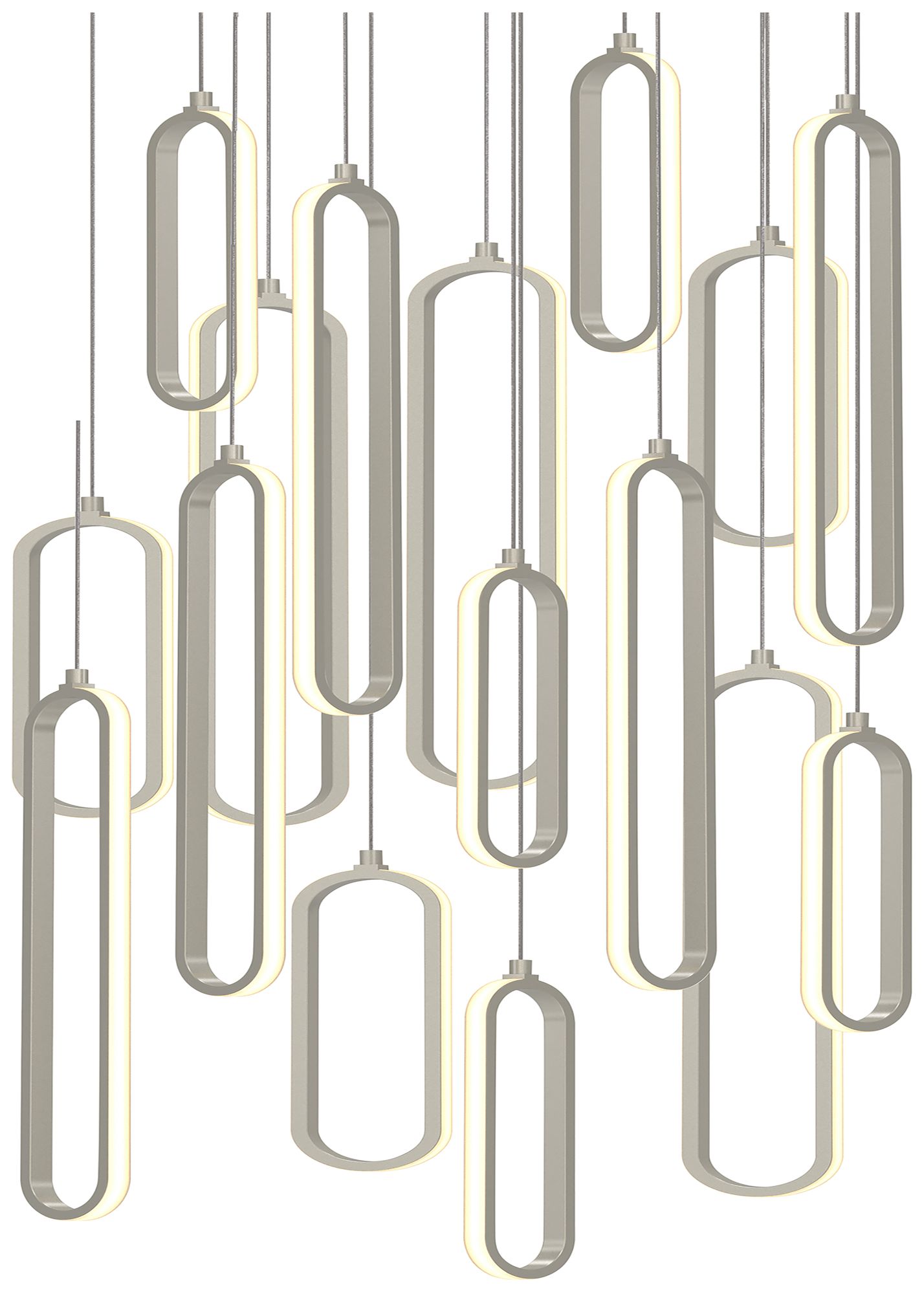 Sienna 24.00" Wide Painted Nickel LED Pendant w/ Painted Nickel Shade