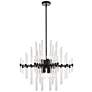 Sienna 27" Wide Black and Clear Glass 8-Light Pendant