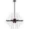 Sienna 27" Wide Black and Clear Glass 8-Light Pendant
