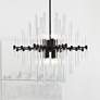Sienna 27" Wide Black and Clear Glass 8-Light Pendant