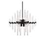Sienna 27" Wide Black and Clear Glass 8-Light Pendant