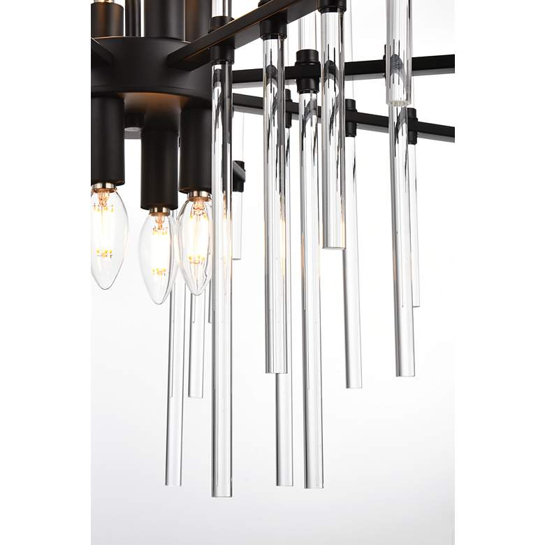 Image 5 Sienna 27" Wide Black and Clear Glass 8-Light Pendant more views