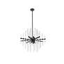 Sienna 27" Wide Black and Clear Glass 8-Light Pendant