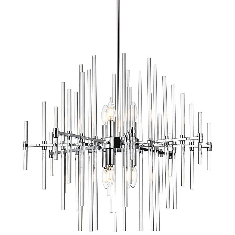 Image 2 Sienna 27" Wide Chrome 8-Light Chandelier