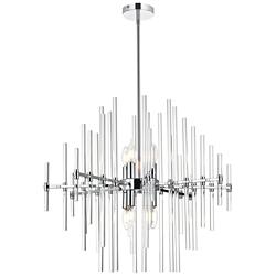 Sienna 27" Wide Chrome 8-Light Chandelier