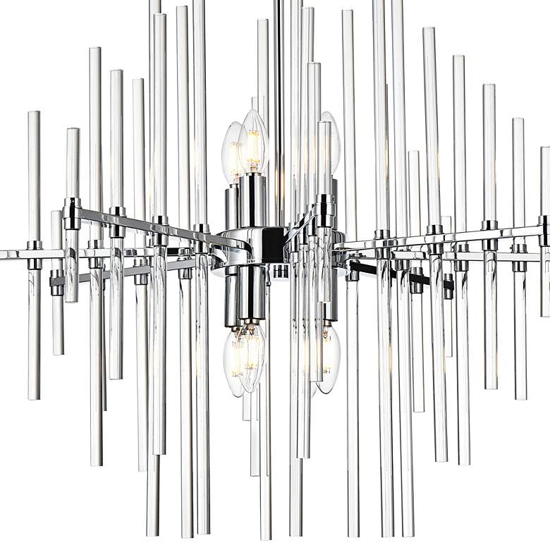 Image 3 Sienna 27" Wide Chrome 8-Light Chandelier more views