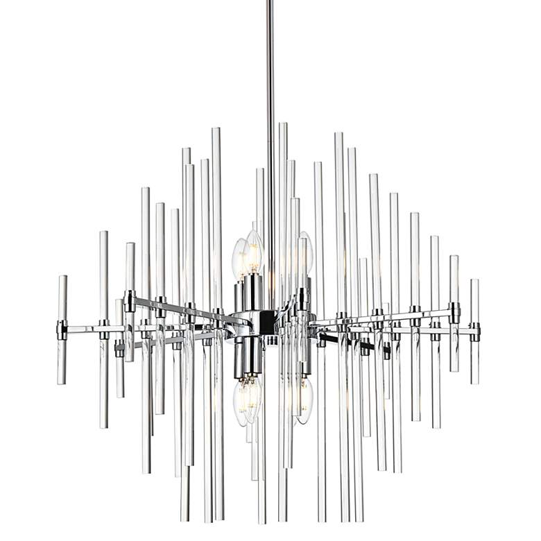 Image 4 Sienna 27" Wide Chrome 8-Light Chandelier more views
