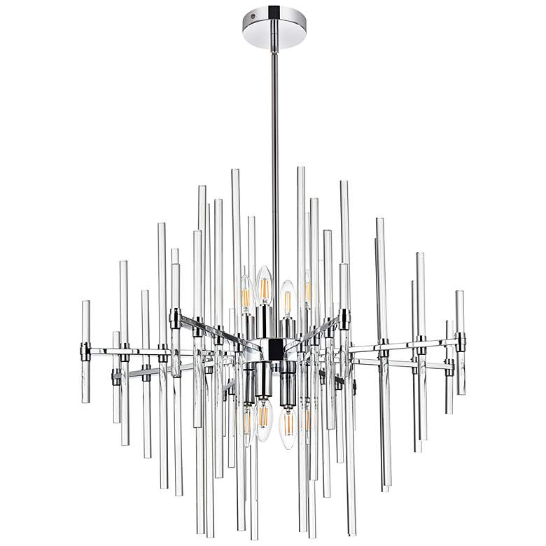 Image 5 Sienna 27" Wide Chrome 8-Light Chandelier more views