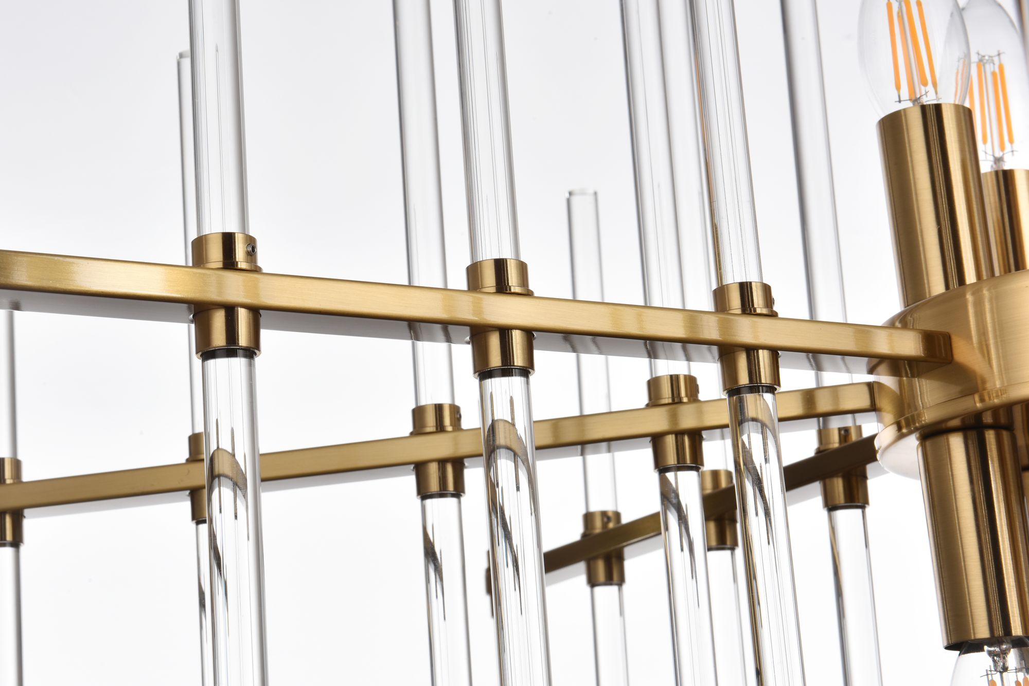 Sienna 27" Wide Gold and Clear Glass 8-Light Pendant in scene