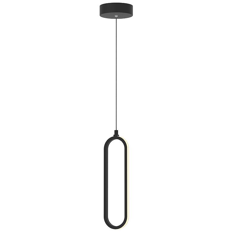 Image 1 Sienna 3.5" Wide Black LED Pendant