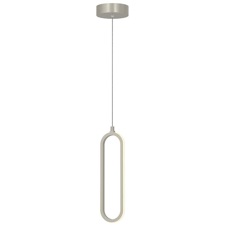 Image 1 Sienna 3.5" Wide Painted Nickel LED Pendant