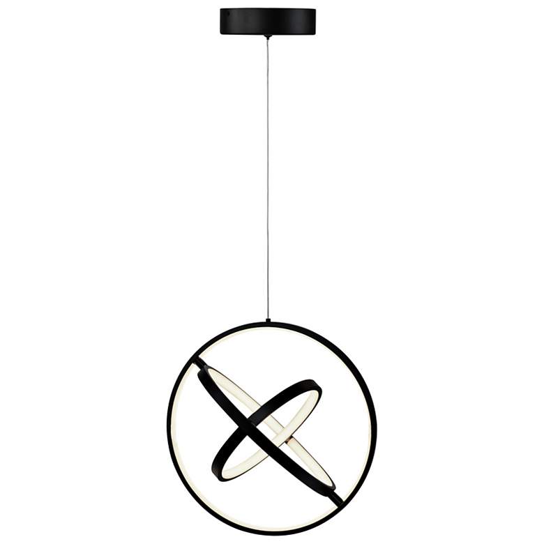 Image 2 Sienna 30W LED Orb Pendant Black more views