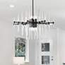 1_Sienna 31" Crystal Rod Pendant In Black