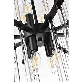 Image5 of Sienna 31" Crystal Rod Pendant In Black more views