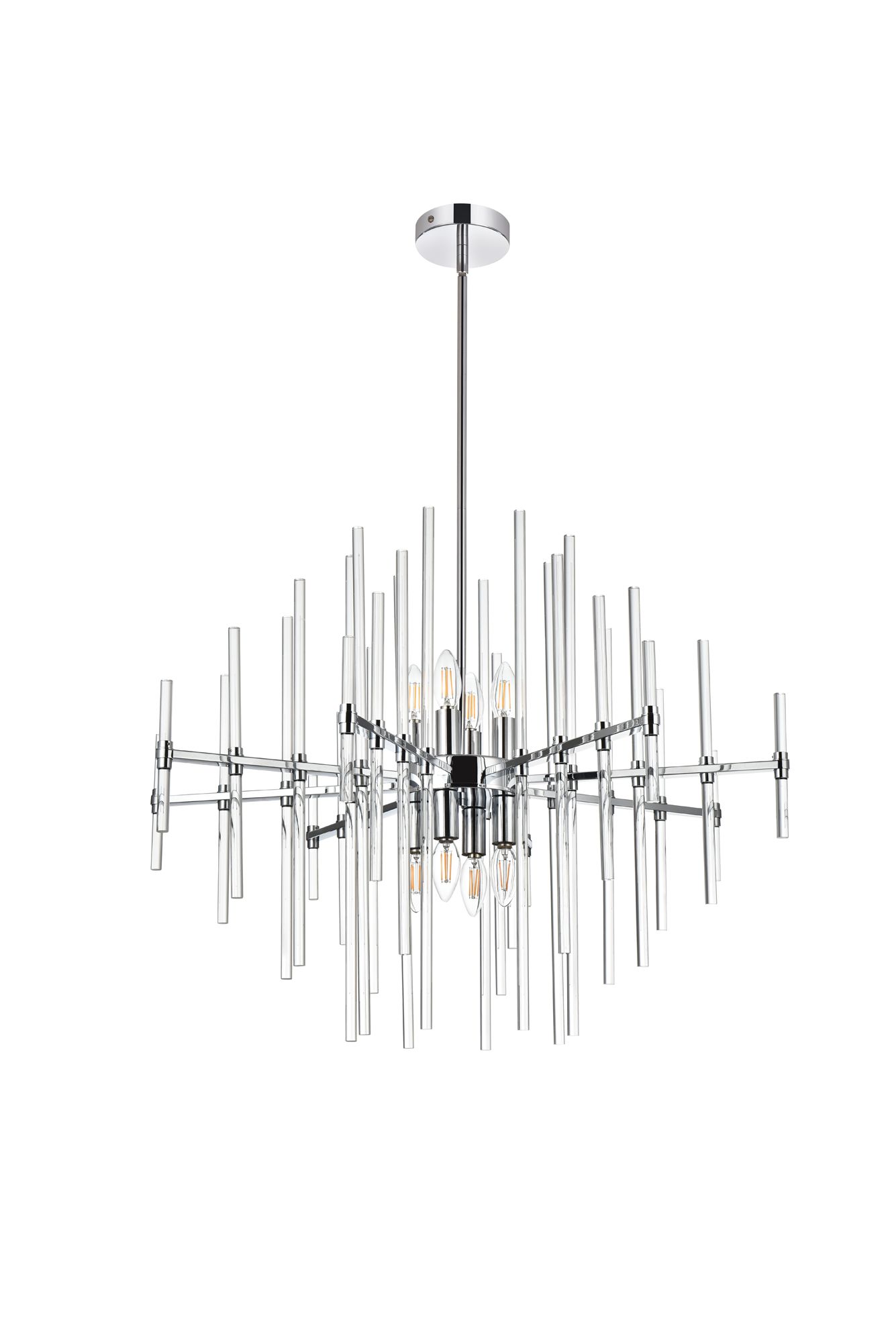 Sienna 31" Crystal Rod Pendant in scene