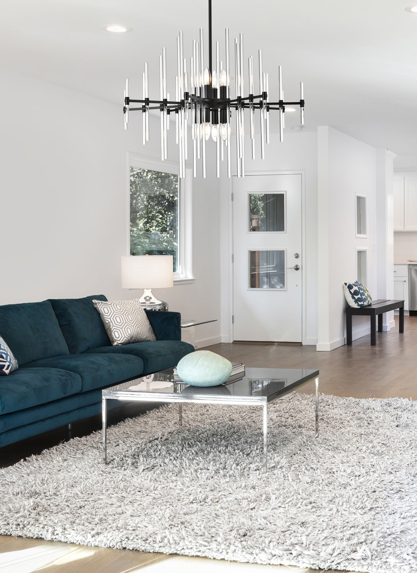 Image 3 Sienna 31" Wide Black and Clear Crystal 8-Light Chandelier more views