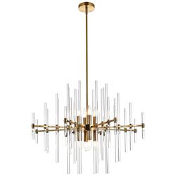 Sienna 31" Wide Gold Metal Clear Glass 8-Light Pendant