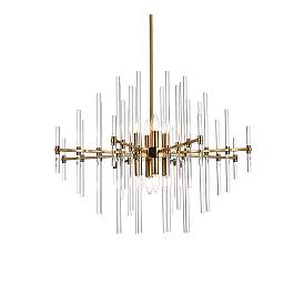 Image5 of Sienna 31" Wide Gold Metal Clear Glass 8-Light Pendant more views