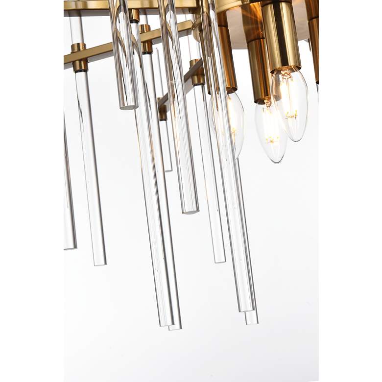 Image 6 Sienna 31" Wide Gold Metal Clear Glass 8-Light Pendant more views