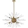 Sienna 32" Crystal Rod Pendant In Gold