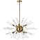 Sienna 32" Crystal Rod Pendant In Gold