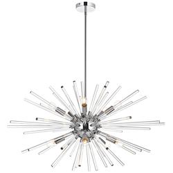 Sienna 32" Wide Chrome 10-Light Sputnik Pendant