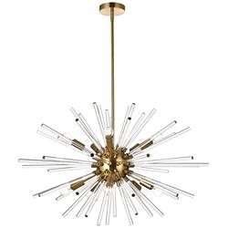 Sienna 32" Wide Gold 10-Light Sputnik Pendant