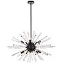 3_Sienna 32"W Black and Clear Glass Sputnik 10-Light Pendant