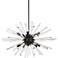Sienna 32"W Black and Clear Glass Sputnik 10-Light Pendant