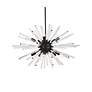 5_Sienna 32"W Black and Clear Glass Sputnik 10-Light Pendant more views