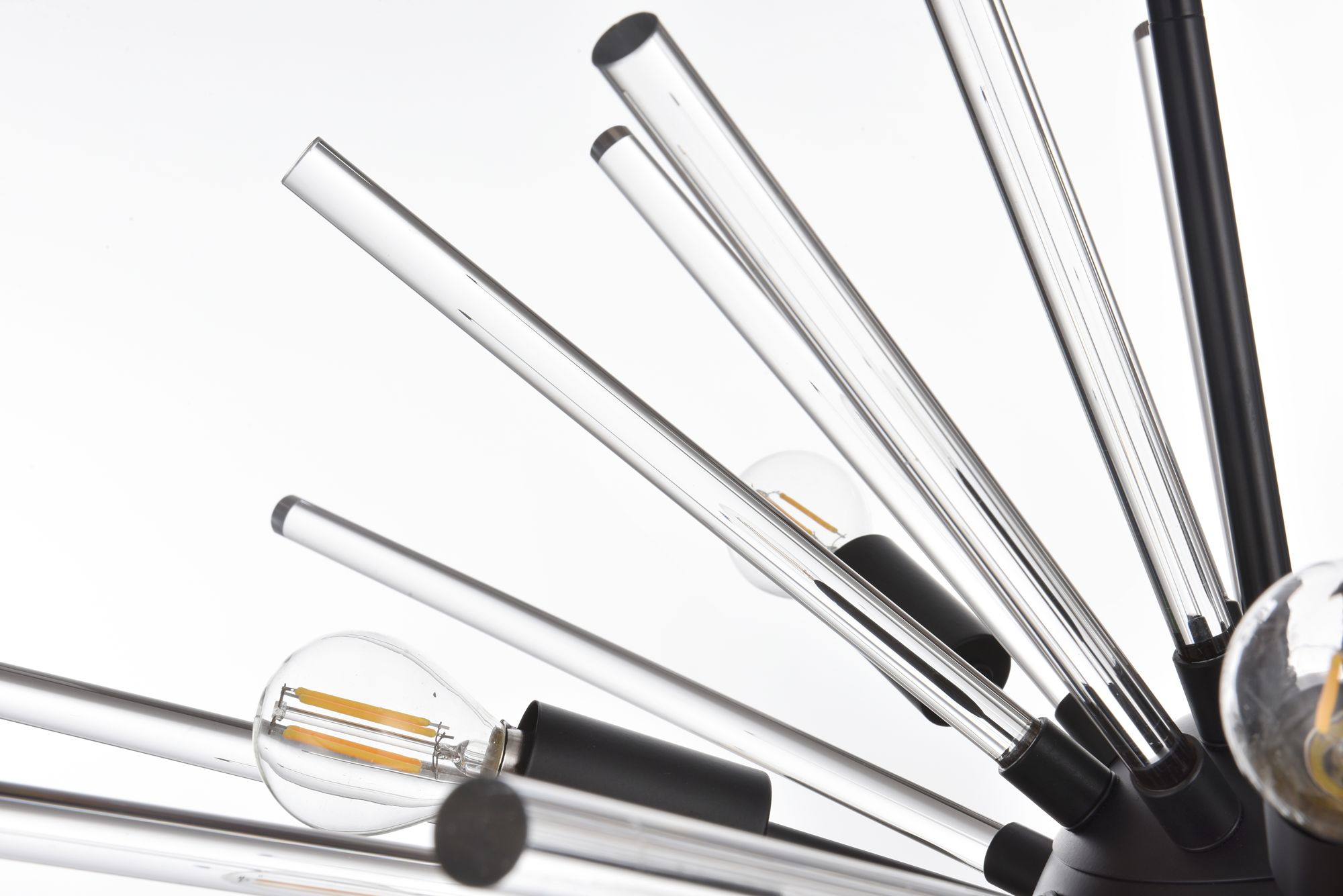 Image 6 Sienna 36" Crystal Rod Pendant In Black more views