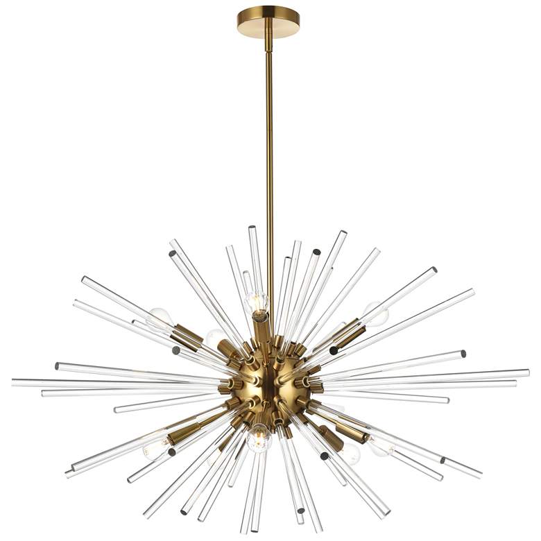 Image 1 Sienna 36" Crystal Rod Pendant In Gold