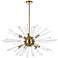 Sienna 36" Crystal Rod Pendant In Gold