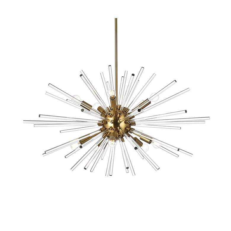 Image 4 Sienna 36" Crystal Rod Pendant In Gold more views