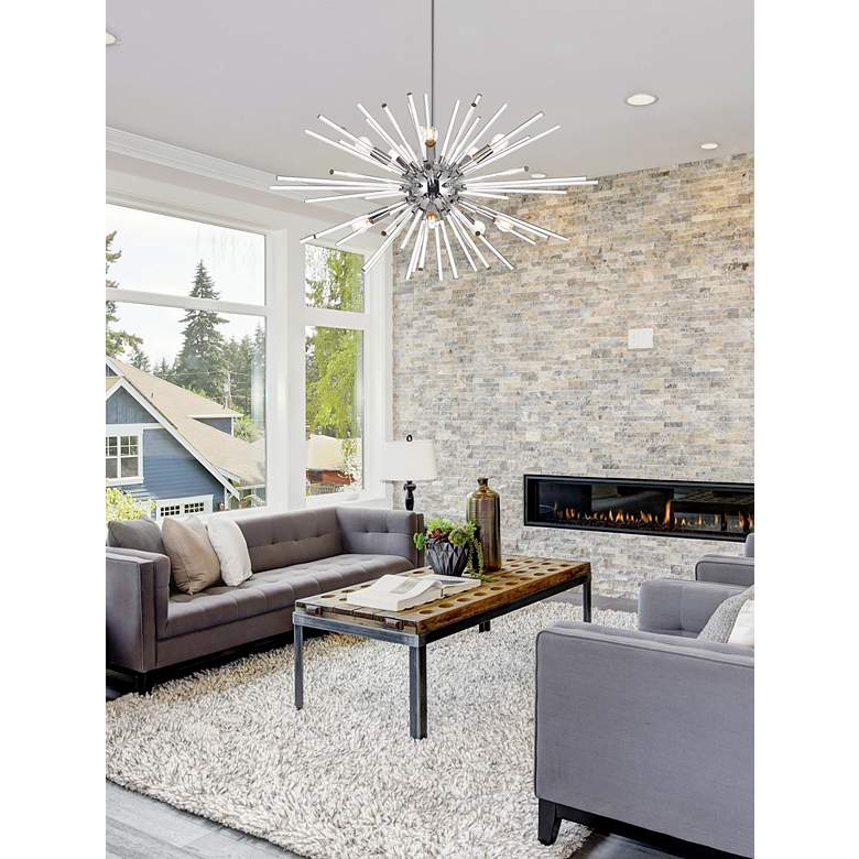 Image 3 Sienna 36" Crystal Rod Pendant more views