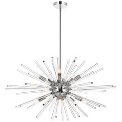 Sienna 36" Wide Chrome 10-Light Sputnik Chandelier
