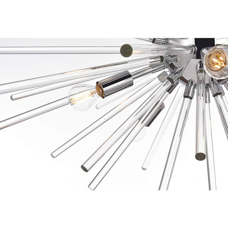 Image 5 Sienna 36" Wide Chrome 10-Light Sputnik Chandelier more views