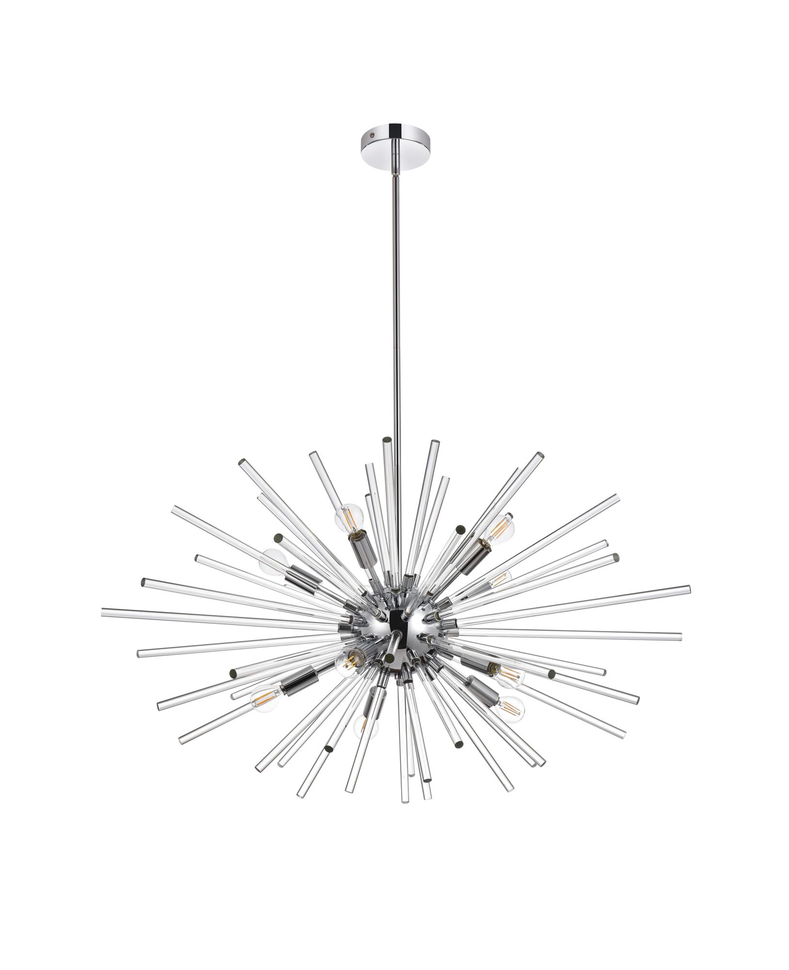Sienna 36" Wide Chrome 10-Light Sputnik Chandelier