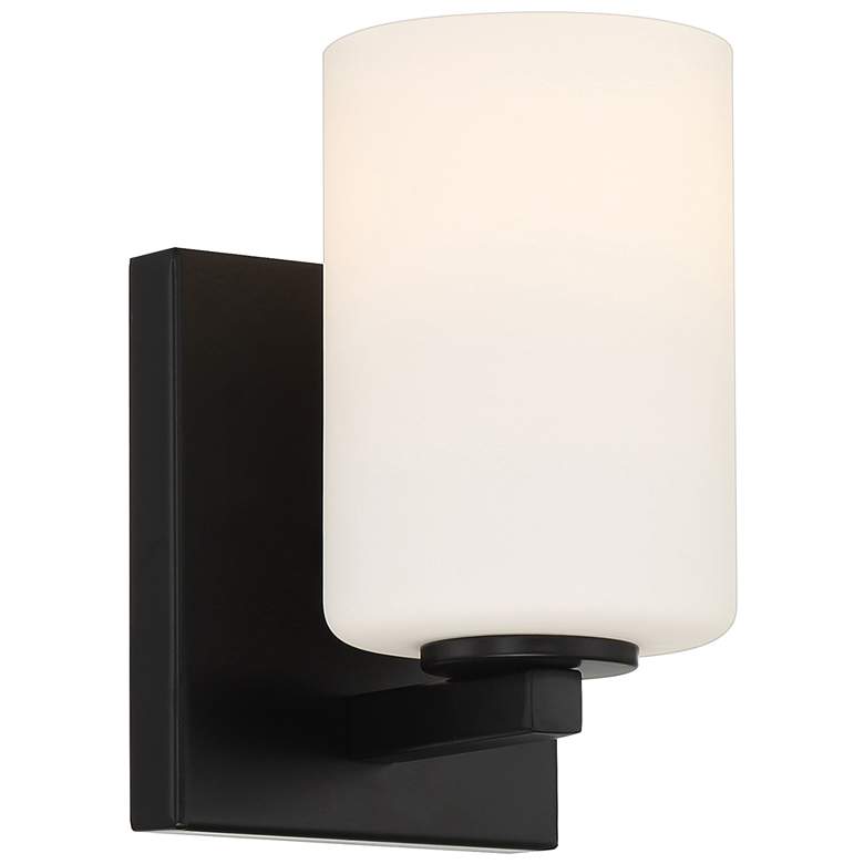 Image 1 Sienna 4.5 inch Matte Black LED Wall Sconce