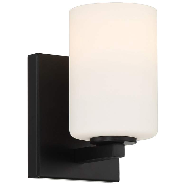Image 1 Sienna 4.5" Matte Black LED Wall Sconce