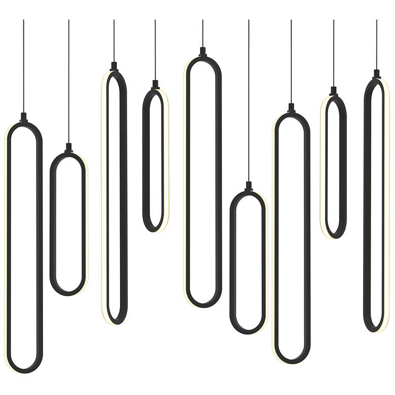 Image 1 Sienna 4.75" Wide Black LED Linear Pendant