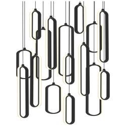 Sienna 4.75" Wide Black LED Round Pendant