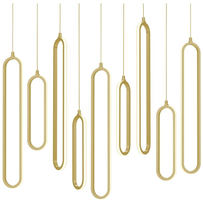 Image 1 Sienna 4.75" Wide Gold LED Linear Pendant
